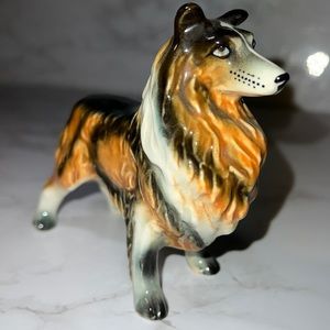 Vintage Porcelain Collie, Sheltie, Shetland Sheep Dog figurine